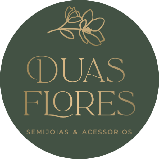 Logotipo Duas Flores Semijoias e Acessórios com desenho de flor