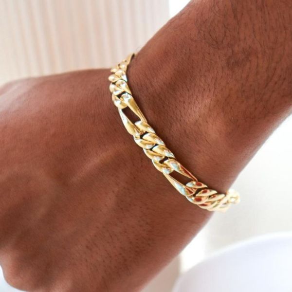 Pulseira masculina dourada
