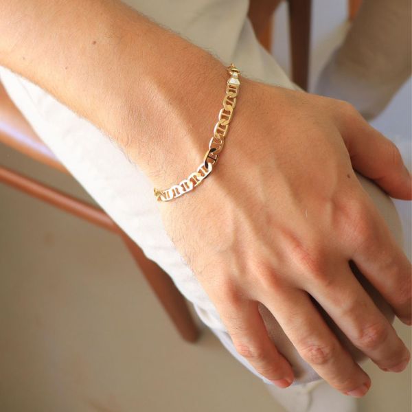 Pulseira masculina dourada